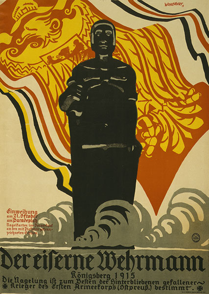 Cartell alemany de 1915 anunciant un "Nagelungstag" ("nailing day", en anglès), diada en què es recaptaven fons per als membres i familiars de les forces armades